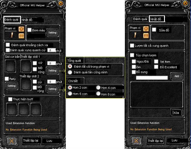 Cách sử dụng auto tự đánh bằng hình ảnh trong Mu Online mới ra SS6
