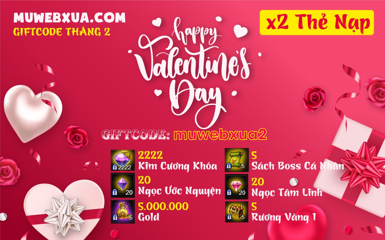 GIFTCODE MU WEB XƯA THÁNG 2